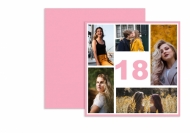 Felicitari personalizate Aniversare 18 de ani, 14x14 cm