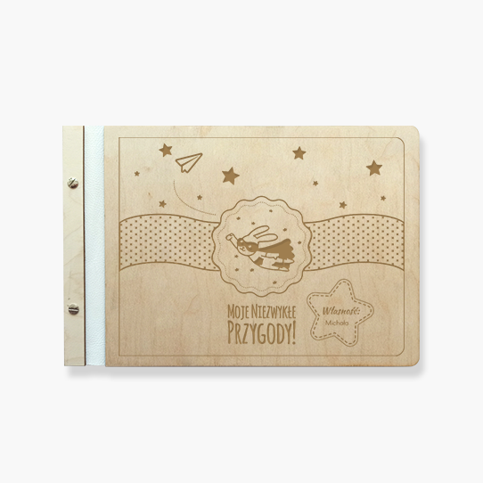 Album de lemn Aventuri extraordinare, 34x23 cm
