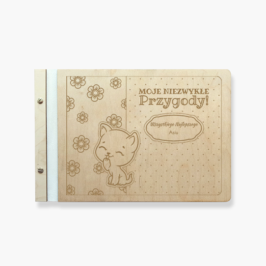 Album de lemn Aventuri, 34x23 cm