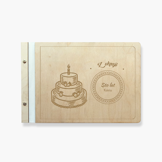 Album de lemn Ziua de naștere, 34x23 cm