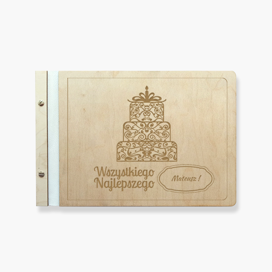 Album de lemn Toate cele bune, 34x23 cm