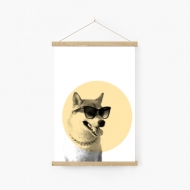 Tablou pe șnur, Pies w okularach, 20x30 cm