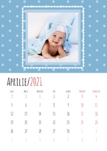 Calendar de perete, Calendarul bebelușului, 20x30 A4 cm