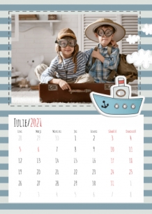 Calendar de perete, Aventuri copilărești, 20x30 A4 cm