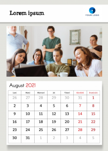 Calendar de perete, Calendarul companiei, 30x40 A3 cm