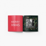 Fotocarte tip caiet Merry Xmas, 20x20 cm