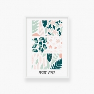 Poster în ramă, Spring vibes - ramă albă, 20x30 cm
