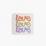 Breloc Love Love, 6x6 cm