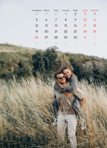 Calendar de perete, Full photo, 20x30-A4 cm