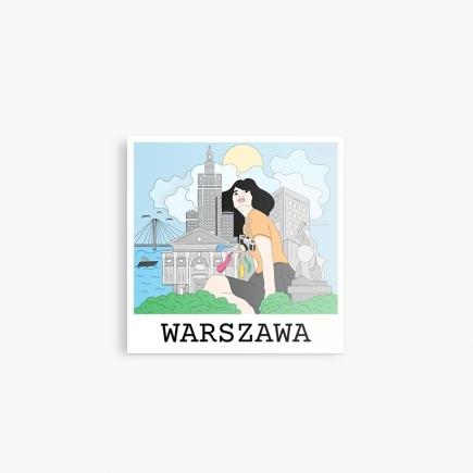 Magnet Desen Varșovia, 6x6 cm