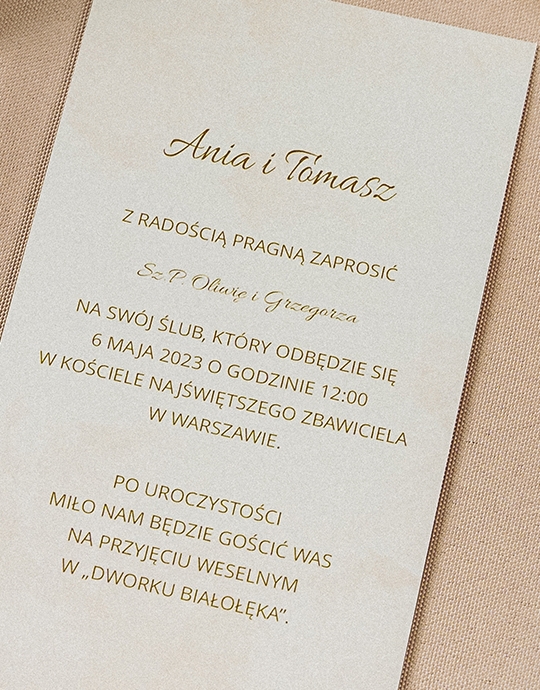 Invitație, Colecția Glamour