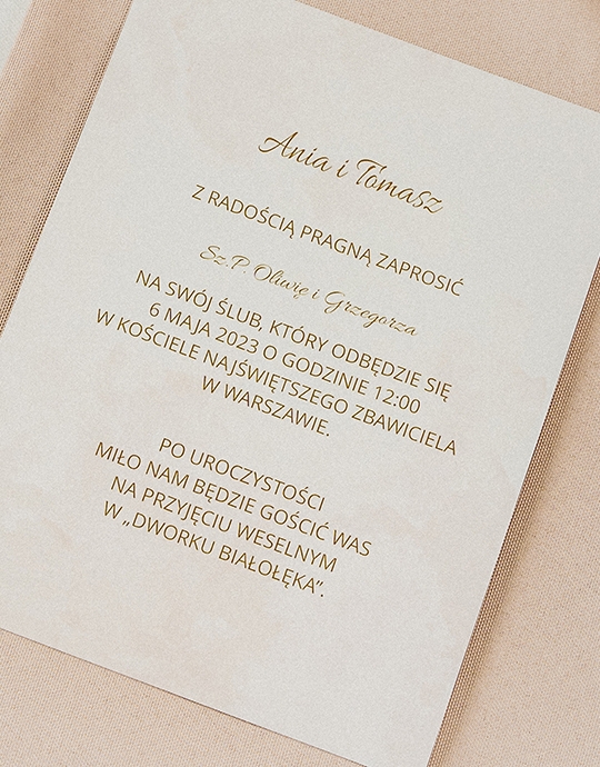 Invitație, Colecția Glamour