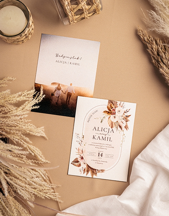 Invitație, Colecția Boho