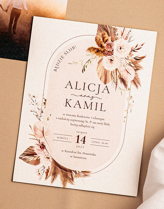 Invitație, Colecția Boho