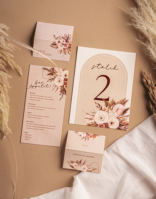 Invitație, Colecția Boho