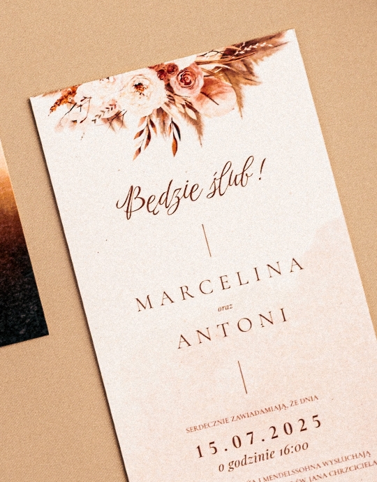 Invitație, Colecția Boho