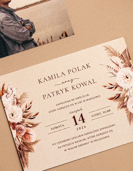 Invitație, Colecția Boho