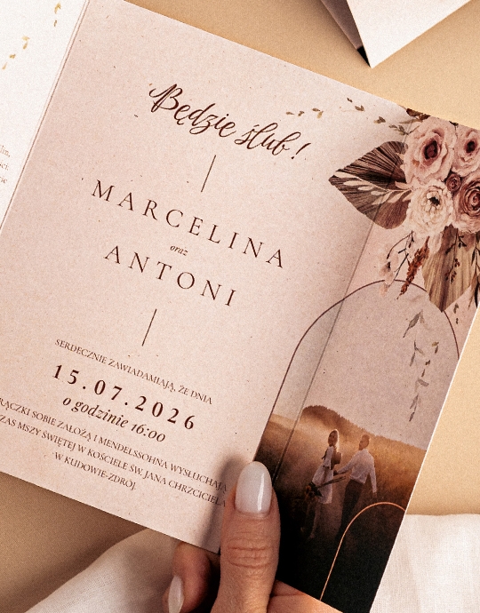 Invitație, Colecția Boho