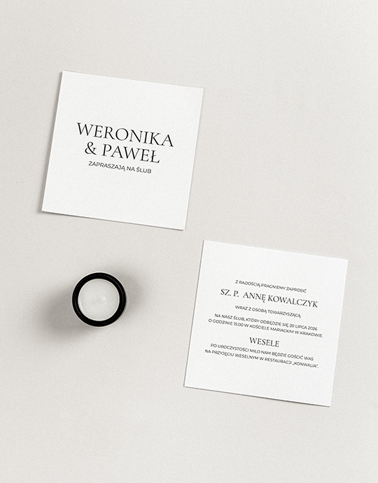 Invitație, Colecție Minimalist
