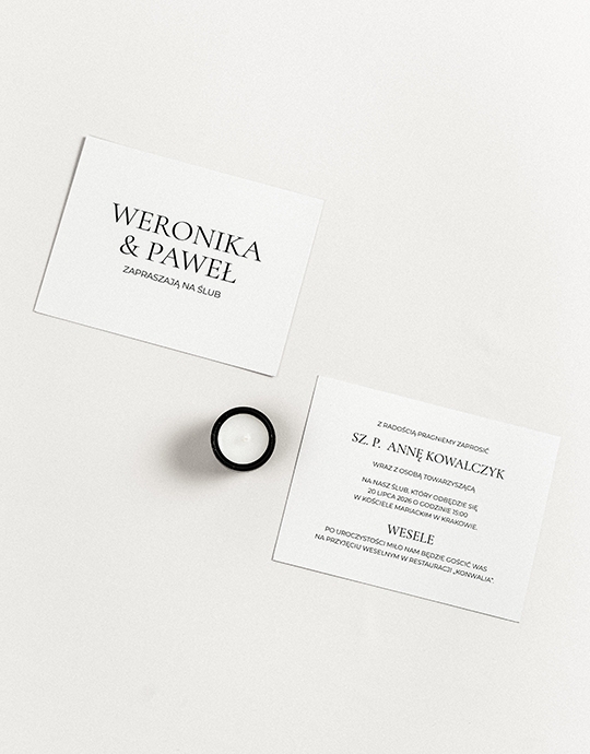 Invitație, Colecție Minimalist