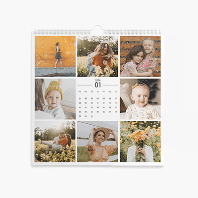 Calendar de perete, Calendar pătrat Insta-colaj, 30x30