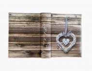 Album foto Inimă în lemn- HEART- 300 de poze, 20x25 cm