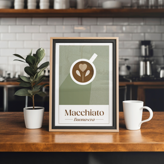Poster, Cafea - Macchiato, 21x30