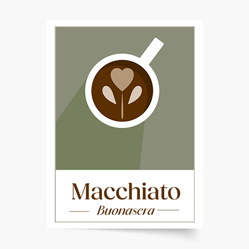 Poster, Cafea - Macchiato, 21x30