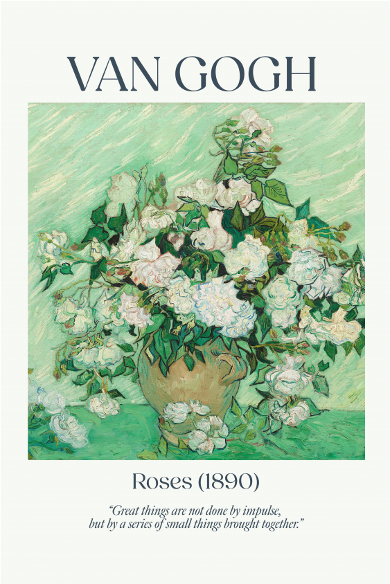 Poster, Van Gogh - Trandafiri, 21x30