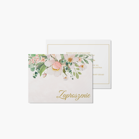Invitație, Colecția de flori roz