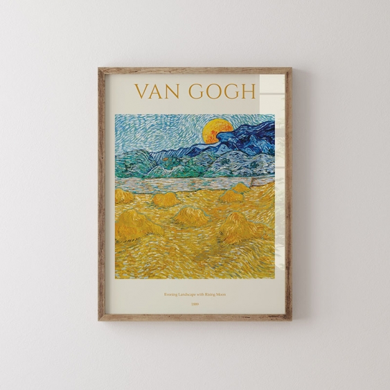 Poster, Van Gogh - Peisaj de seară, 21x30