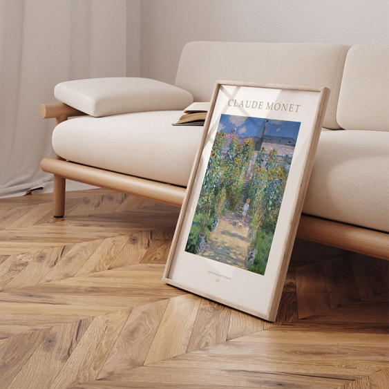 Poster, Monet - Grădina lui Monet din Vétheuil, 30x40