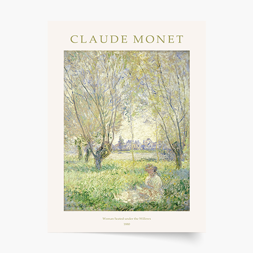 Poster, Monet - Femeie așezată sub sălcii, 30x40