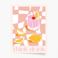 Poster, Think Drink, 20x30 cm