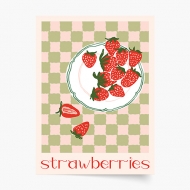 Poster, Strawberries, 20x30 cm