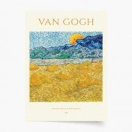 Poster, Van Gogh - Evening Landscape, 20x30 cm