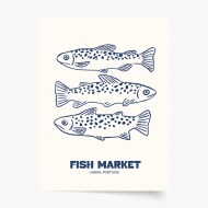 Poster, Fish Market, 20x30 cm