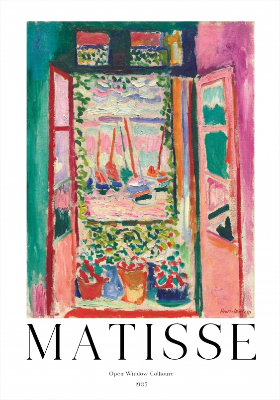 Poster, Matisse - Fereastra deschisă, 30x40