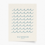 Poster, Summer Waves, 20x30 cm