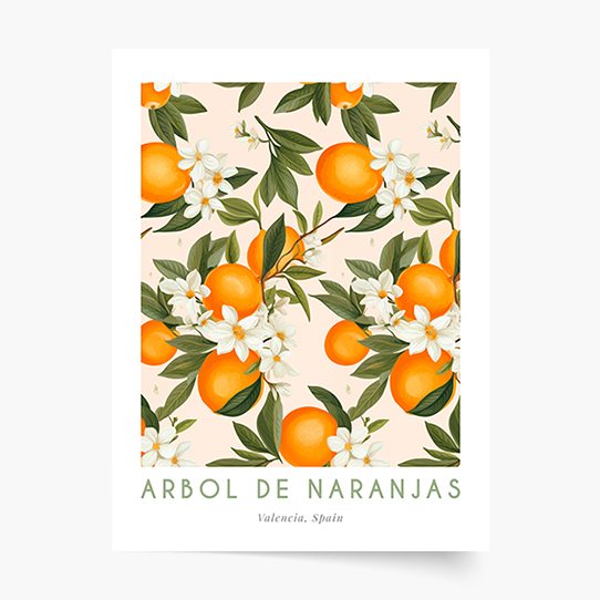 Poster, Orange Spain, 50x70