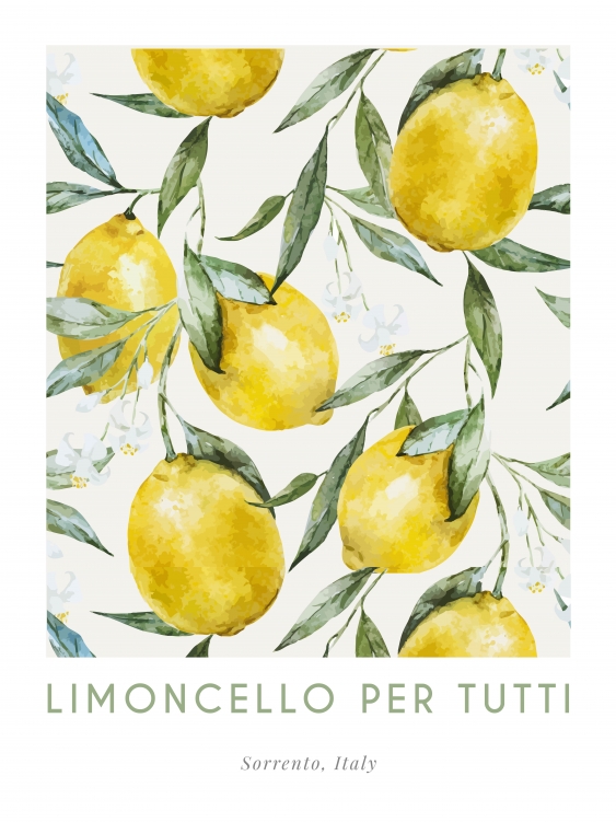 Poster, Limoncello, Italia, 21x30