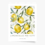 Poster, Limoncello Italy, 20x30 cm