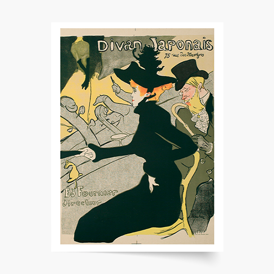 Poster, H. Toulouse-Lautrec „Divanul japonez 75 rue des Martyrs, director Ed Fournier”, 21x30