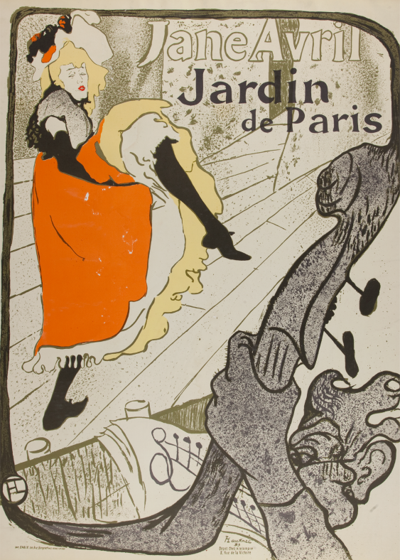 Poster, H. Toulouse-Lautrec „Jane Avril, Grădina Parisului”, 30x40