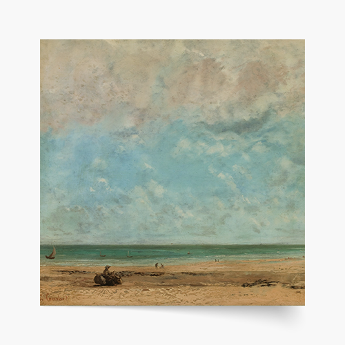 Poster, G. Courbet „Peisaj de pe malul mării”, 30x30