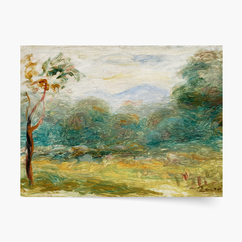 Poster, A. Pierre-Renoir „Peisajul din sudul Franței (Cagnes-sur-Mer)”, 30x21