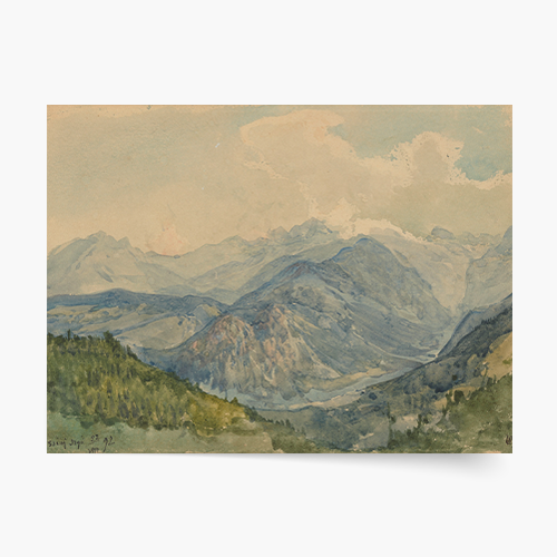 Poster, W. Gerson „Vedere din Gęsia Szyja în Munții Tatra”, 70x50
