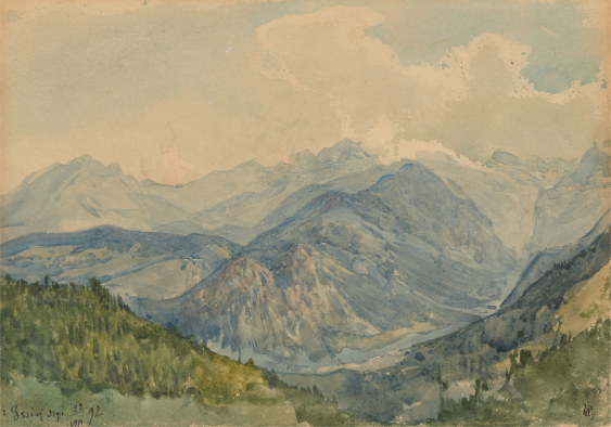 Poster, W. Gerson „Vedere din Gęsia Szyja în Munții Tatra”, 70x50