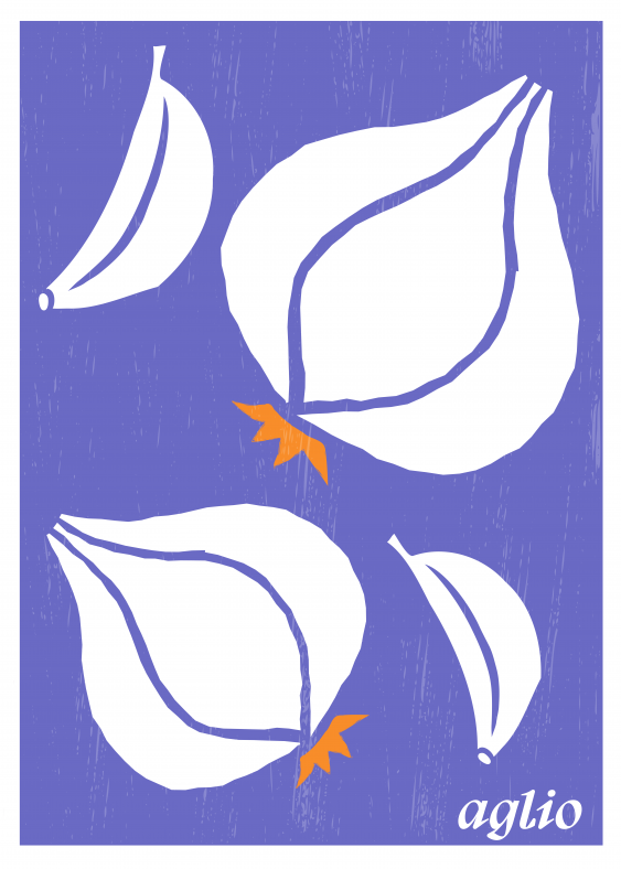 Poster, Bucătărie italiană - Aglio, 21x30