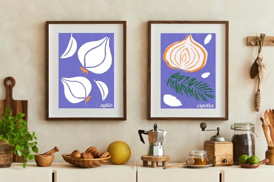 Poster, Bucătărie italiană - Aglio, 21x30